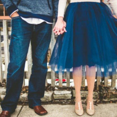 Adorable-winter-engagement-photo-of-bride-to-be-in-tulle-skirt-Rogue-Art-Photography